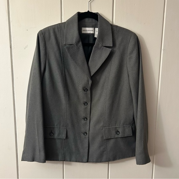 Alfred Dunner Gray Blazer Classic Tailored Fit - Picture 1 of 3